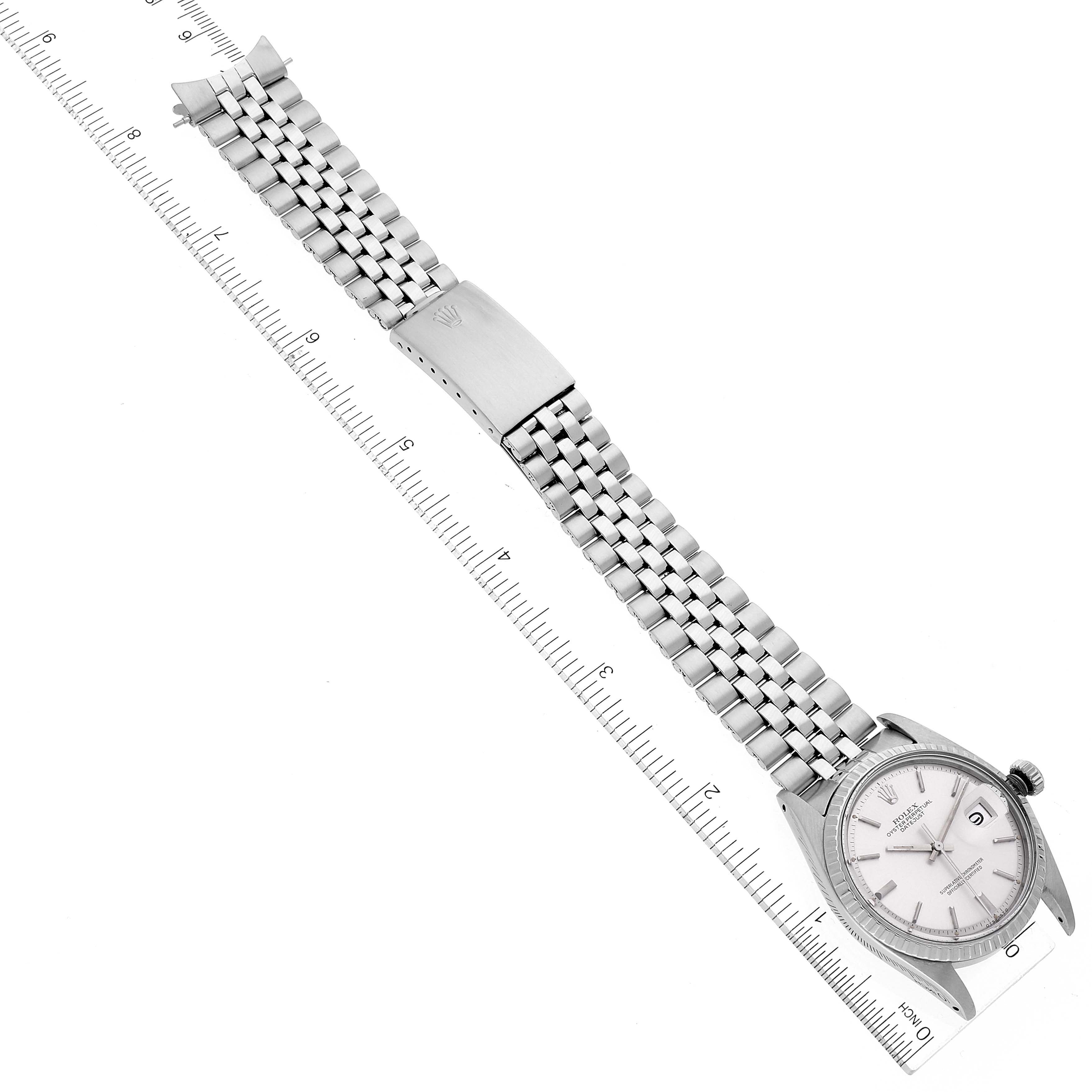 Rolex Datejust Silver Sigma Dial Jubilee Bracelet Vintage Mens Watch 1603