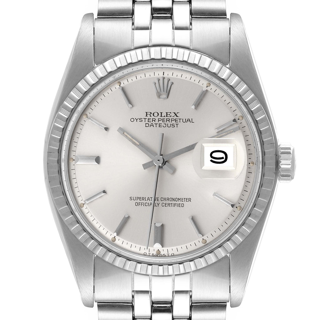 Rolex Datejust Silver Sigma Dial Jubilee Bracelet Vintage Mens Watch 1603