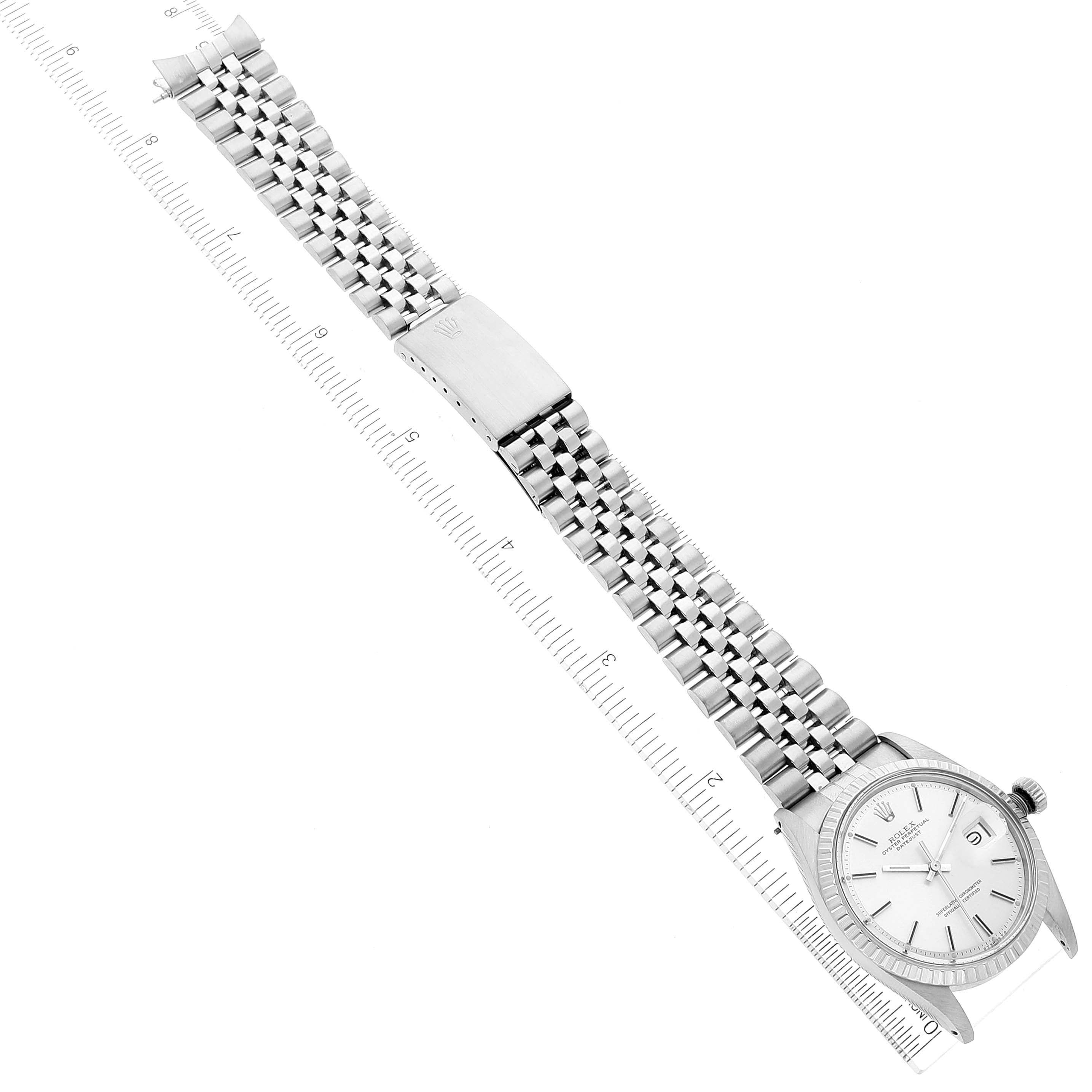 Rolex Datejust Silver Sigma Dial Oyster Bracelet Vintage Mens Watch 1603