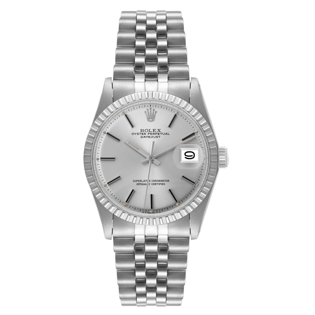 Rolex Datejust Silver Sigma Dial Oyster Bracelet Vintage Mens Watch 1603