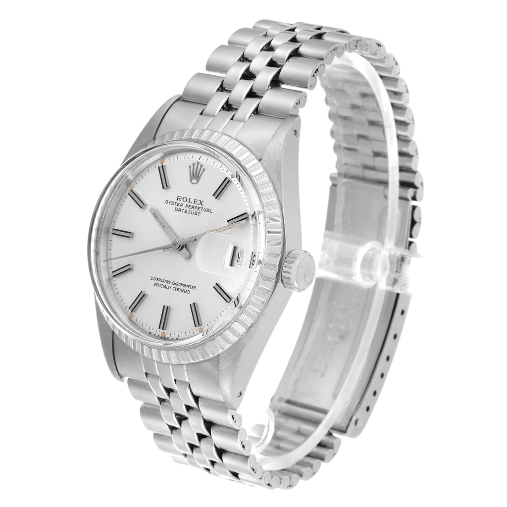 Rolex Datejust Silver Sigma Dial Steel Vintage Mens Watch 1603