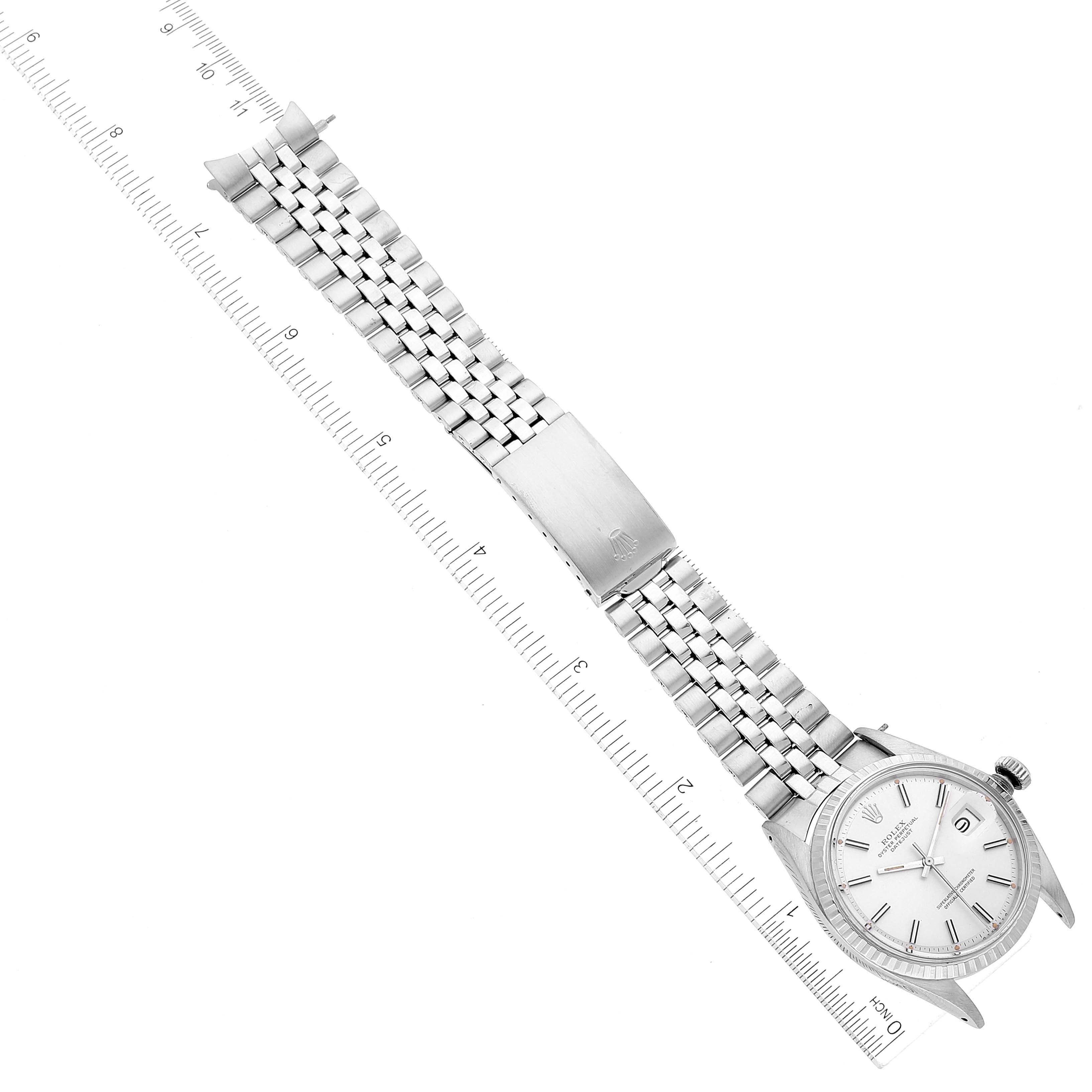 Rolex Datejust Silver Sigma Dial Steel Vintage Mens Watch 1603
