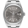 Rolex Datejust Steel Grey Dial Vintage Mens Watch 1600