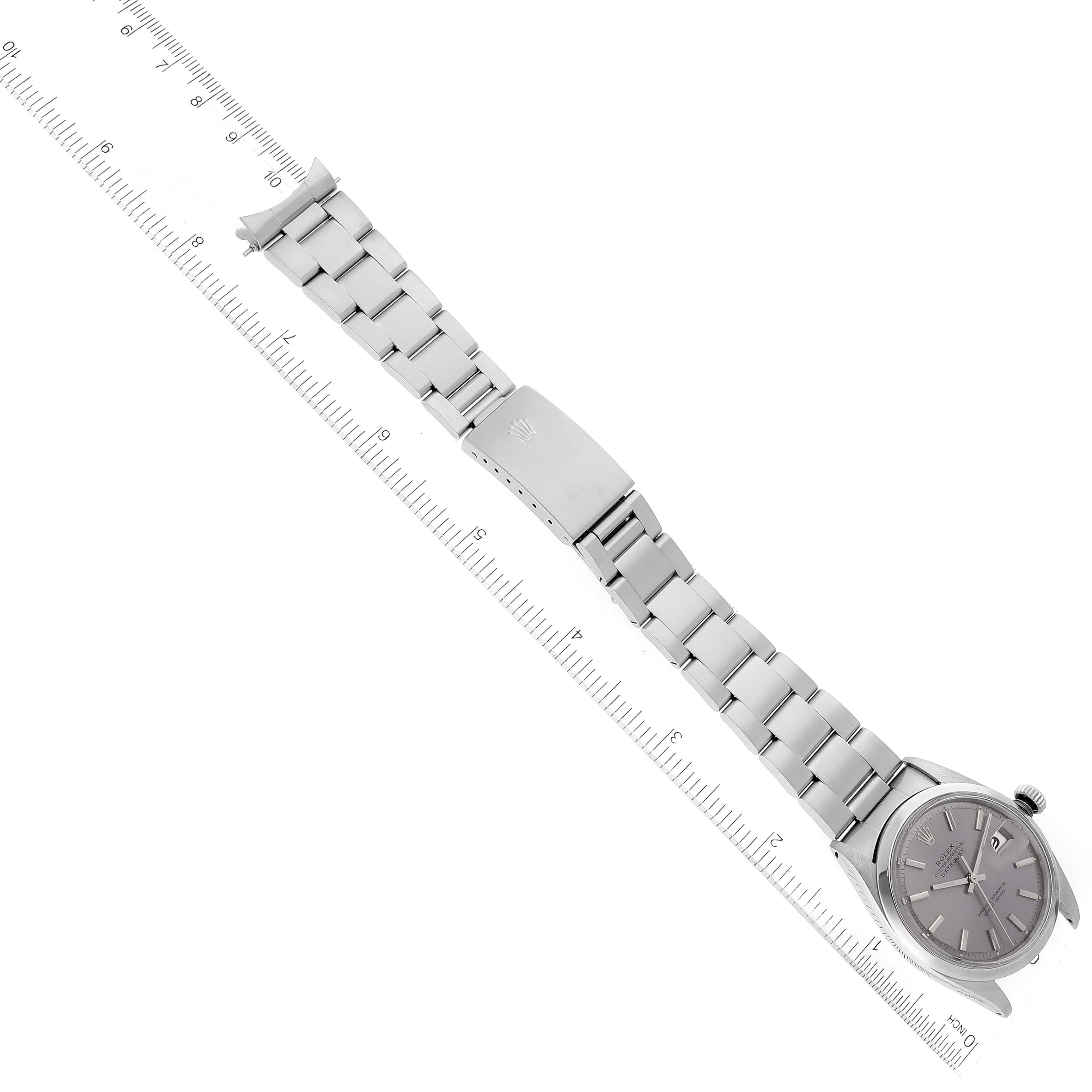 Rolex Datejust Steel Grey Dial Vintage Mens Watch 1600