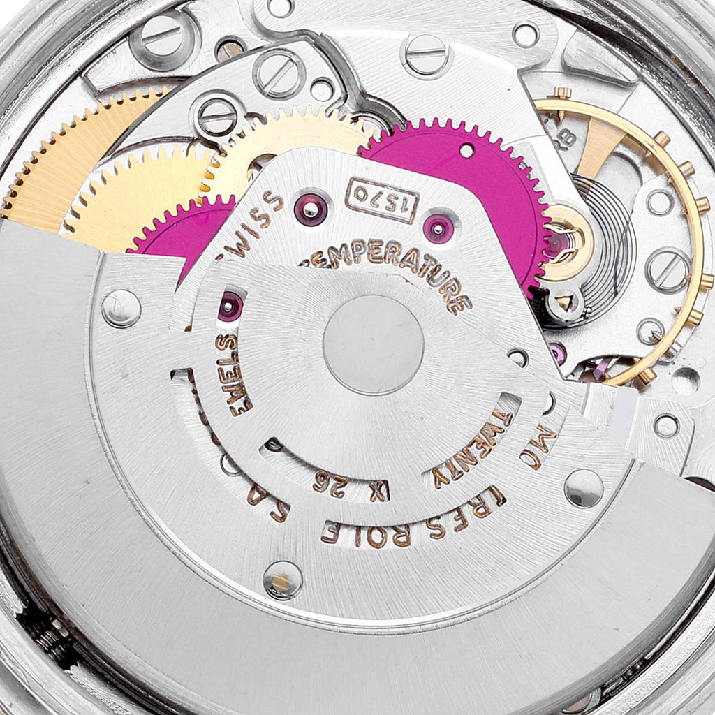 Rolex Datejust Steel Silver Dial Engine Turned Bezel Vintage Mens Watch 1603