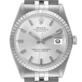 Rolex Datejust Steel Silver Dial Wide Boy Vintage Mens Watch 1603