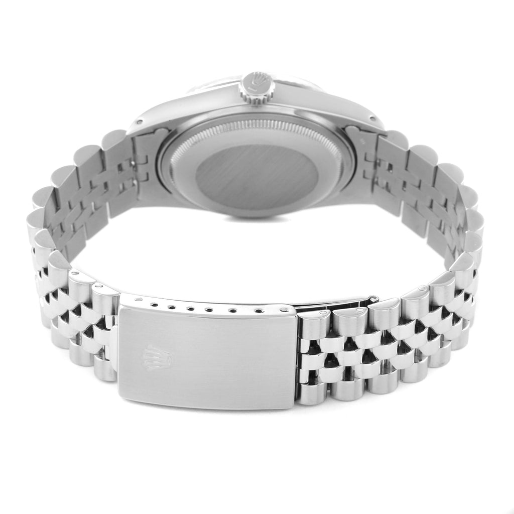 Rolex Datejust Steel White Gold Gray Dial Vintage Watch 16014