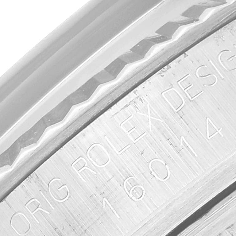 Rolex Datejust Steel White Gold Gray Dial Vintage Watch 16014
