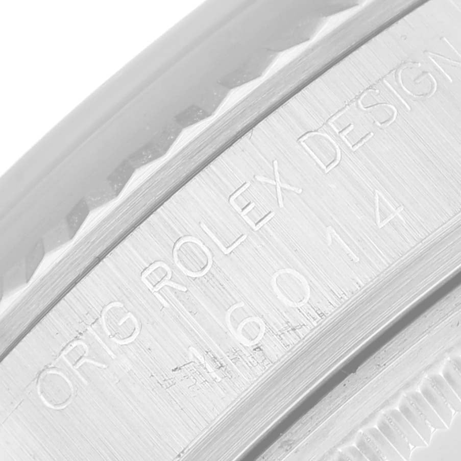 Rolex Datejust Steel White Gold Grey Tapestry Dial Vintage Mens Watch 16014 Box Papers