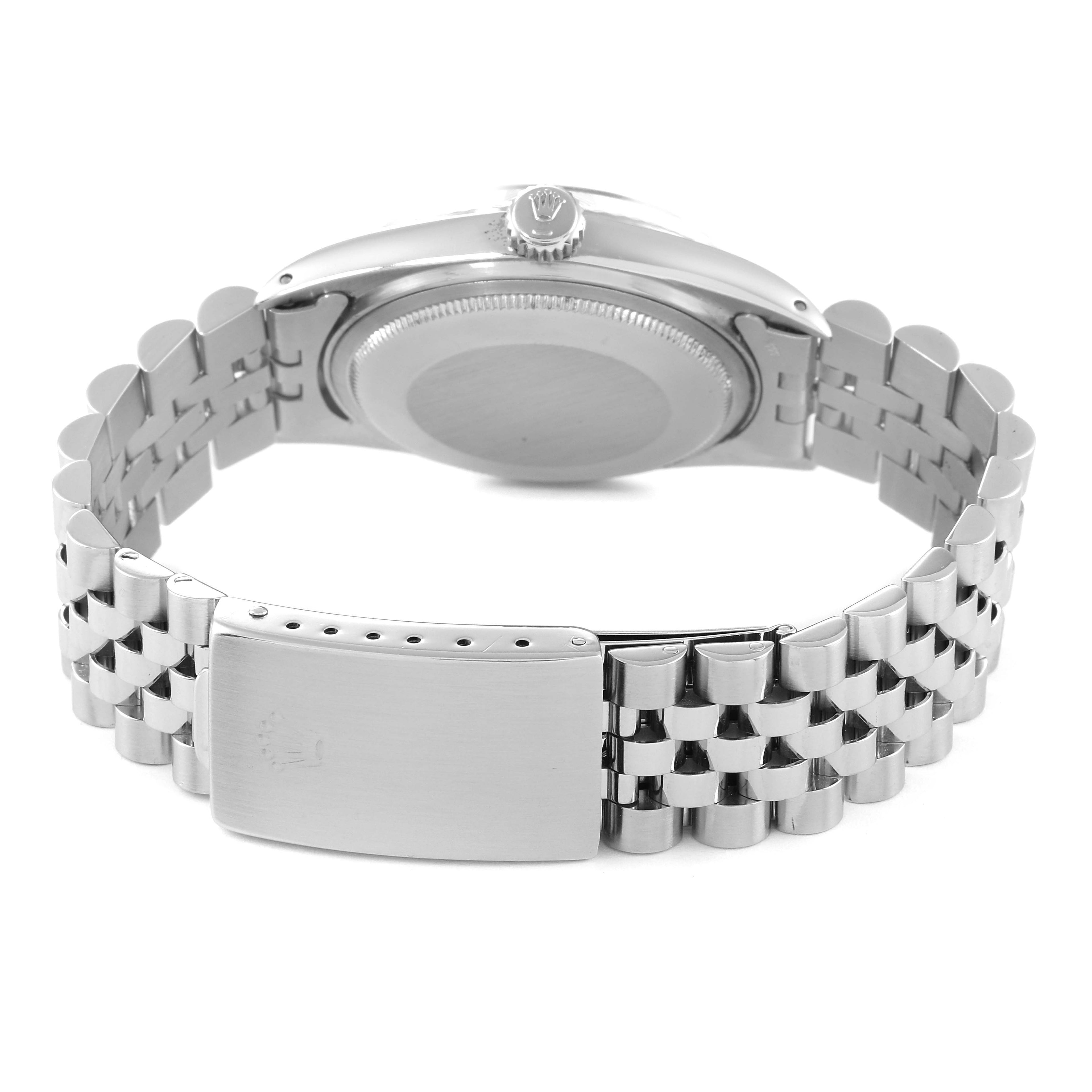 Rolex Datejust Steel White Gold Sigma Grey Ghost Dial Vintage Mens Watch 1601