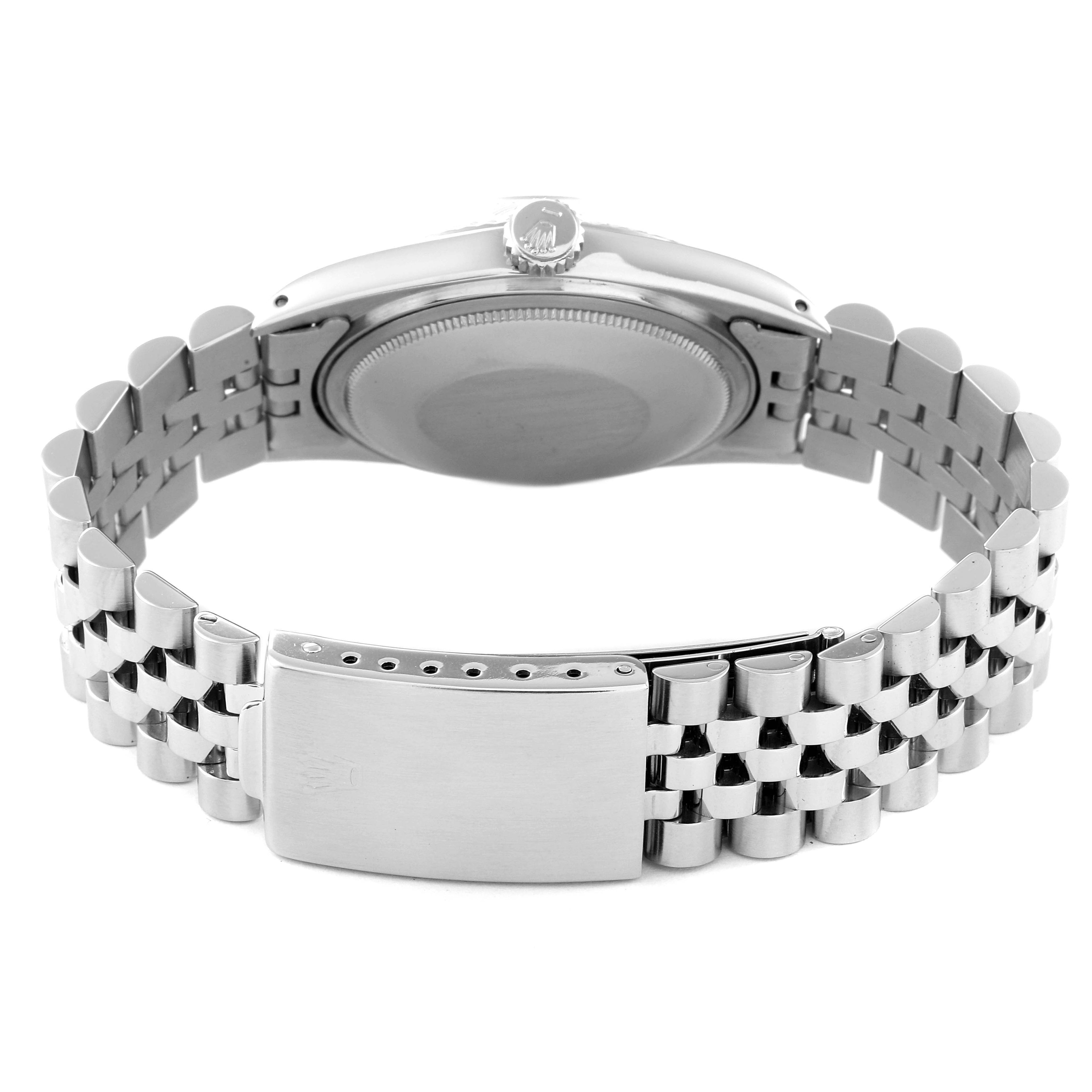 Rolex Datejust Steel White Gold White Dial Vintage Mens Watch 1601