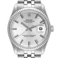 Rolex Datejust Steel White Gold Wide Boy Dial Vintage Mens Watch 1601