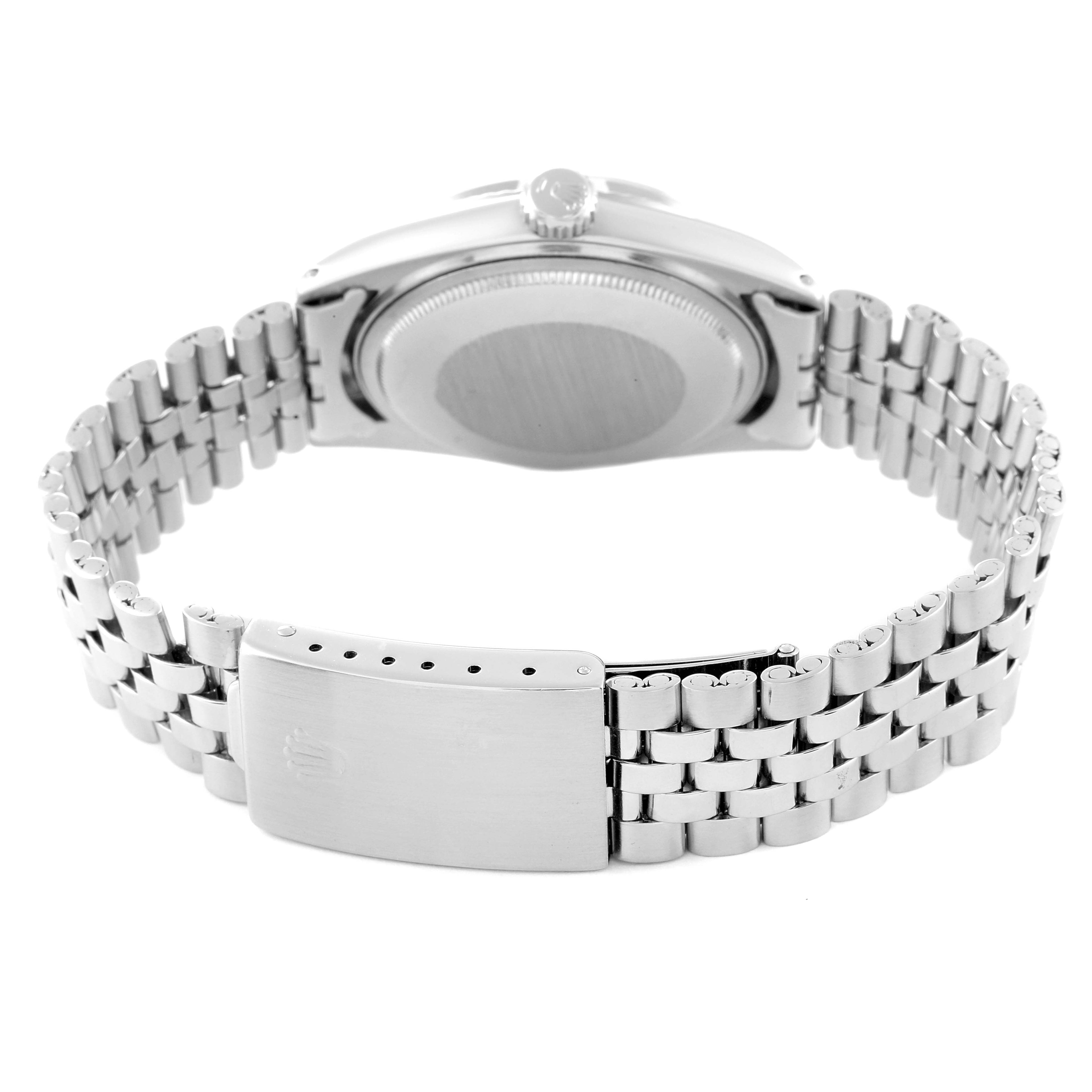 Rolex Datejust Steel White Gold Wide Boy Dial Vintage Mens Watch 1601