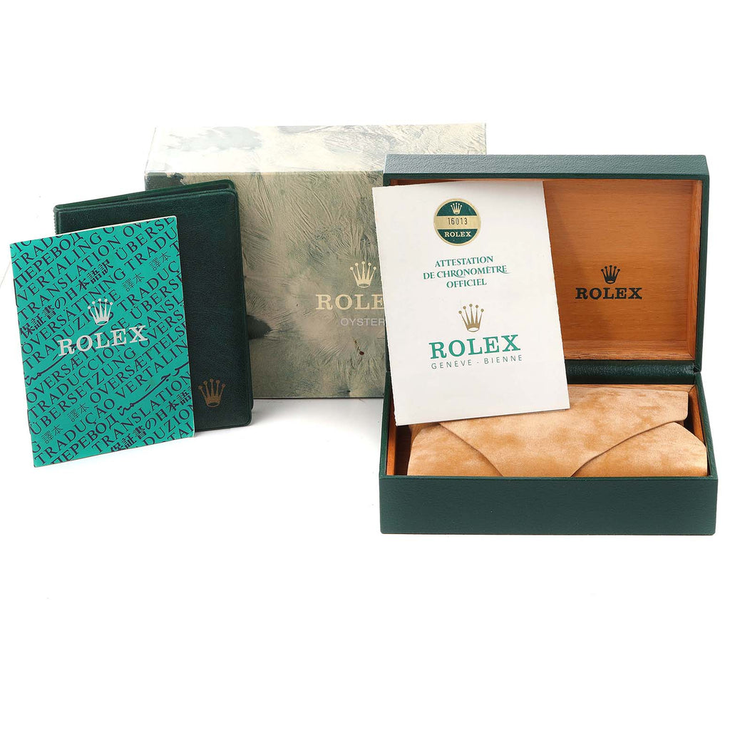 Rolex Datejust Steel Yellow Gold Buckley Dial Vintage Watch 16013 Box Papers