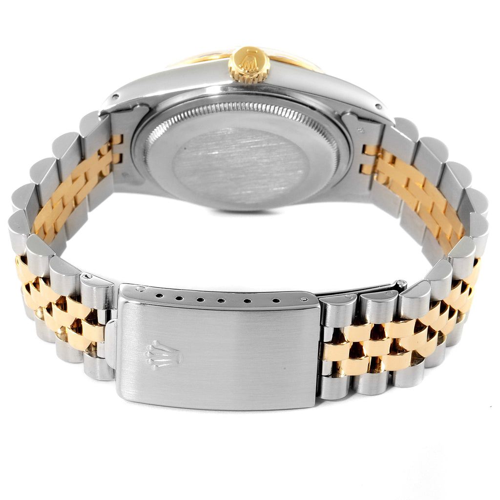 Rolex Datejust Steel Yellow Gold Bullseye Dial Vintage Watch 16013 Box Papers