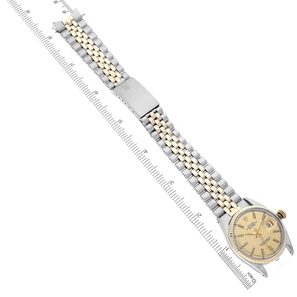 Rolex Datejust Steel Yellow Gold Sigma Dial Vintage Mens Watch 1601