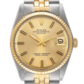 Rolex Datejust Steel Yellow Gold Wide Boy Sigma Dial Vintage Mens Watch 1601