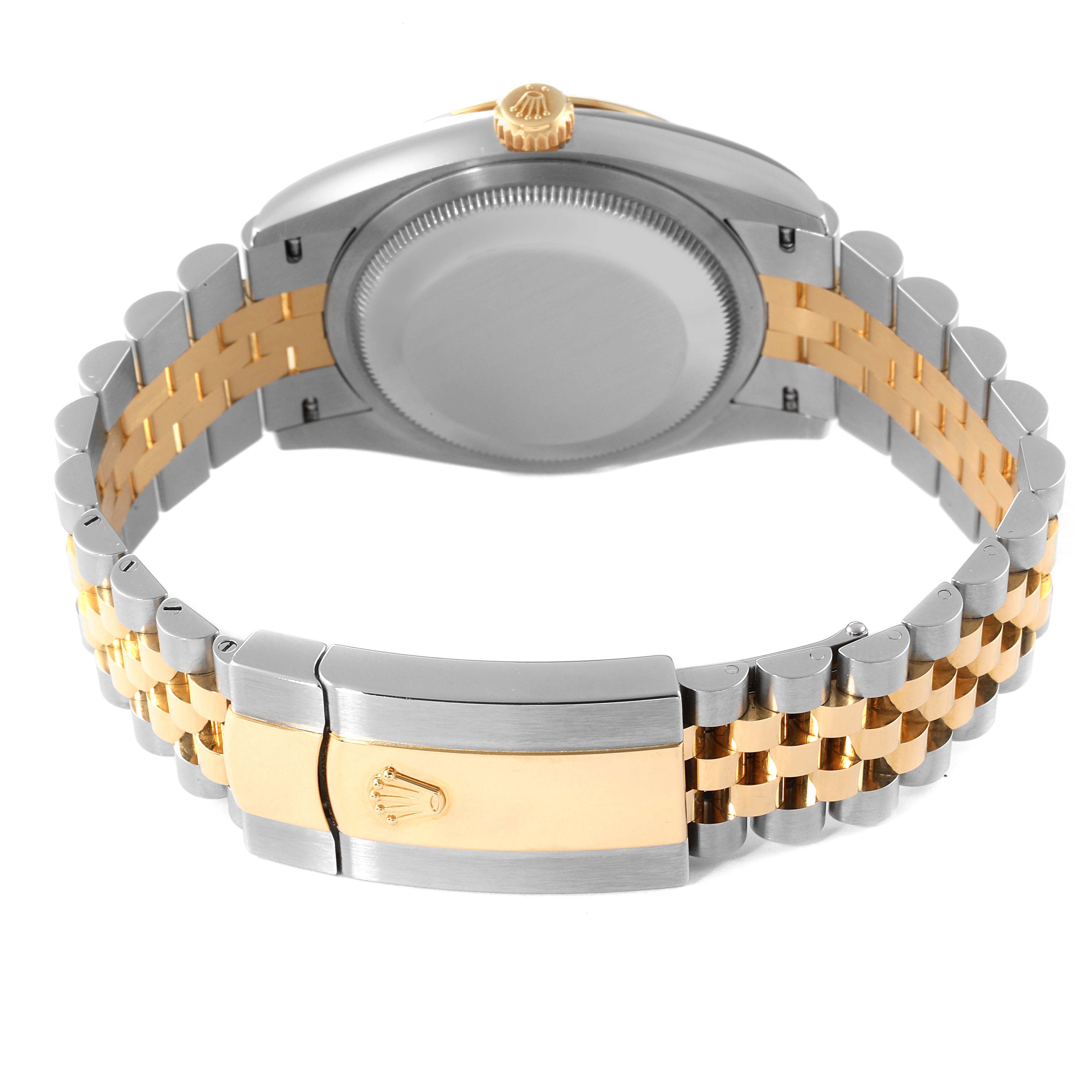 Rolex Datejust Steel Yellow Gold Wimbledon Dial Mens Watch 126233 Box Card