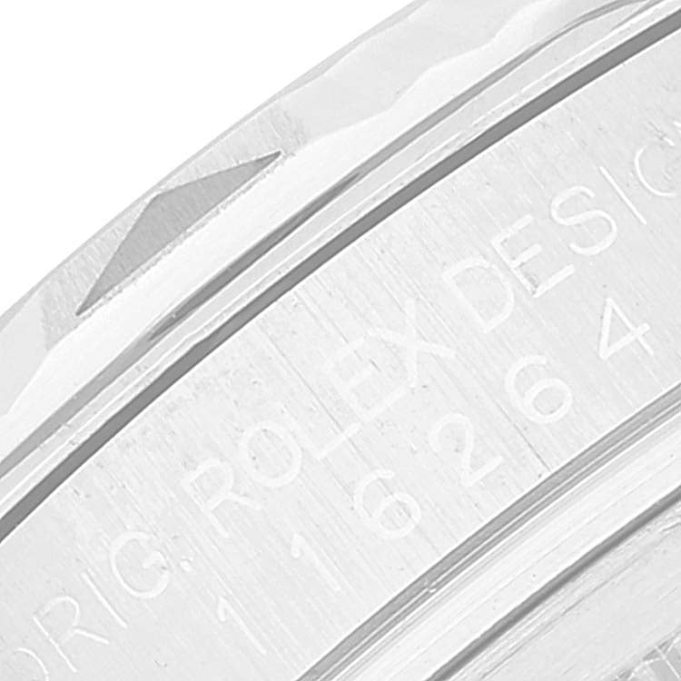 Rolex Datejust Turnograph Steel White Gold White Dial Mens Watch 116264