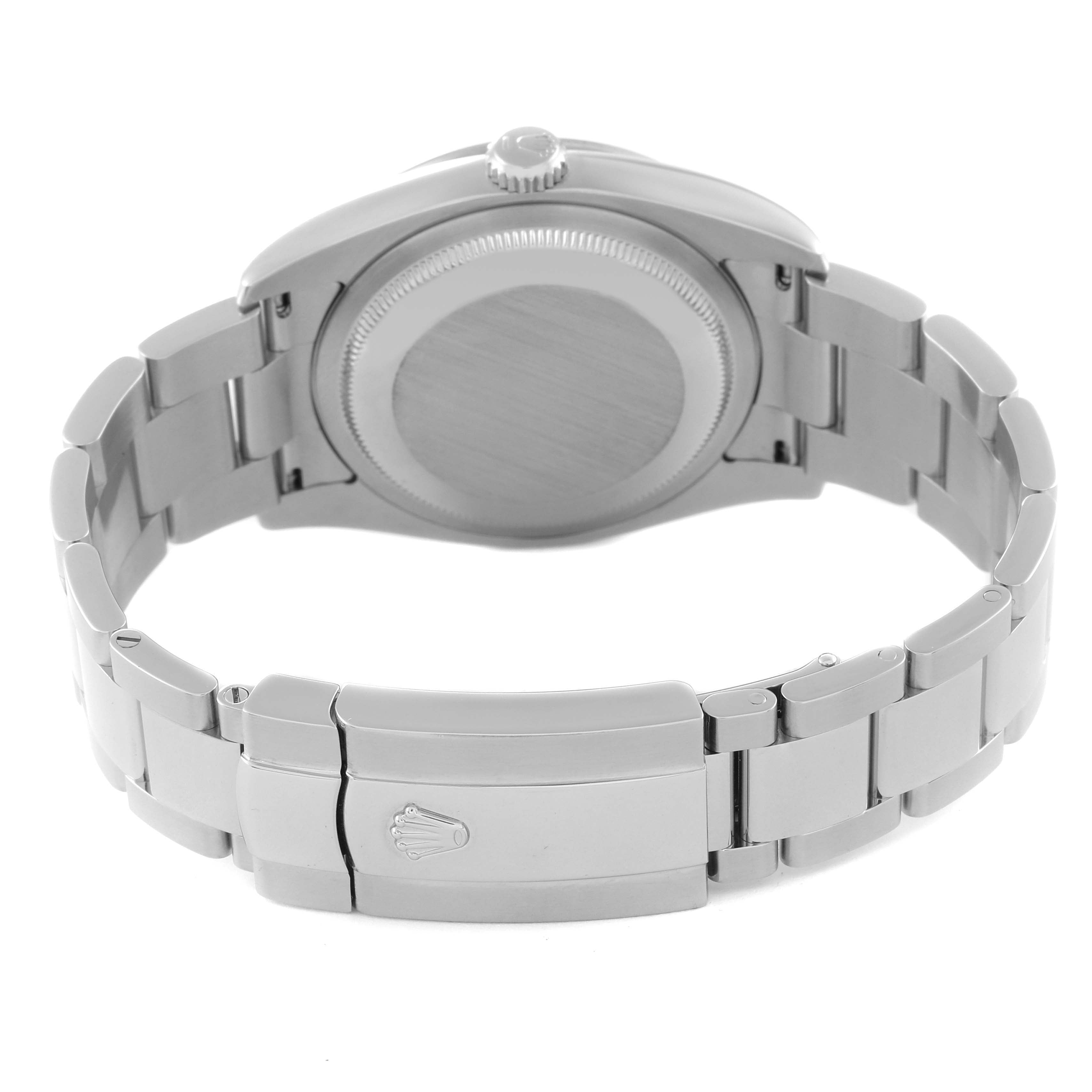 Rolex Datejust Turnograph Steel White Gold White Dial Watch 116264 Box Papers
