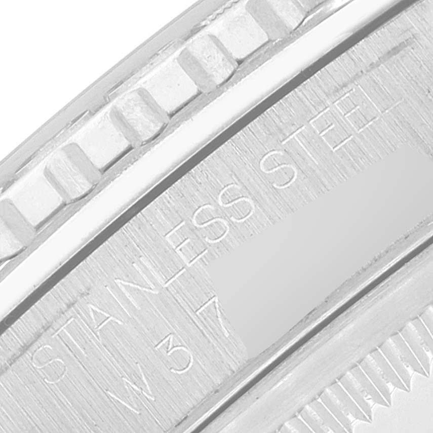 Rolex Datejust Turnograph Steel White Gold White Roman Dial Mens Watch 16264
