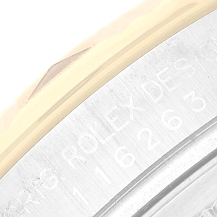 Rolex Datejust Turnograph Steel Yellow Gold Champagne Dial Mens Watch 116263