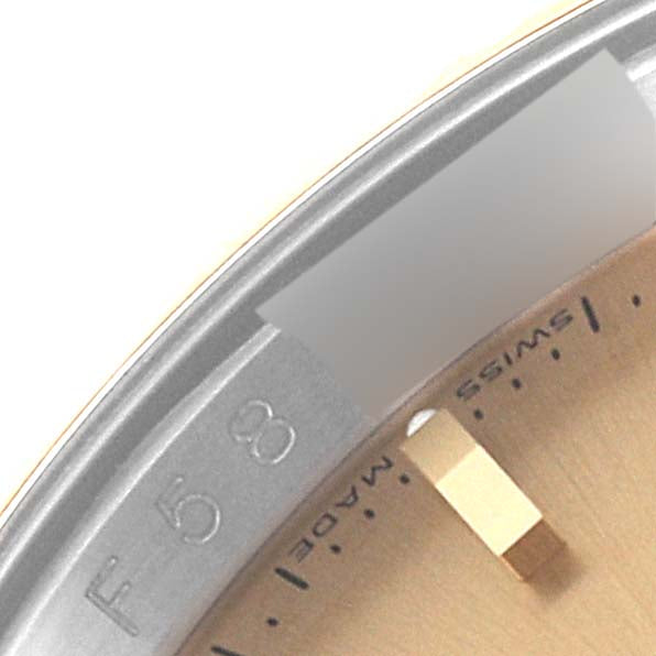 Rolex Datejust Turnograph Steel Yellow Gold Champagne Dial Mens Watch 116263