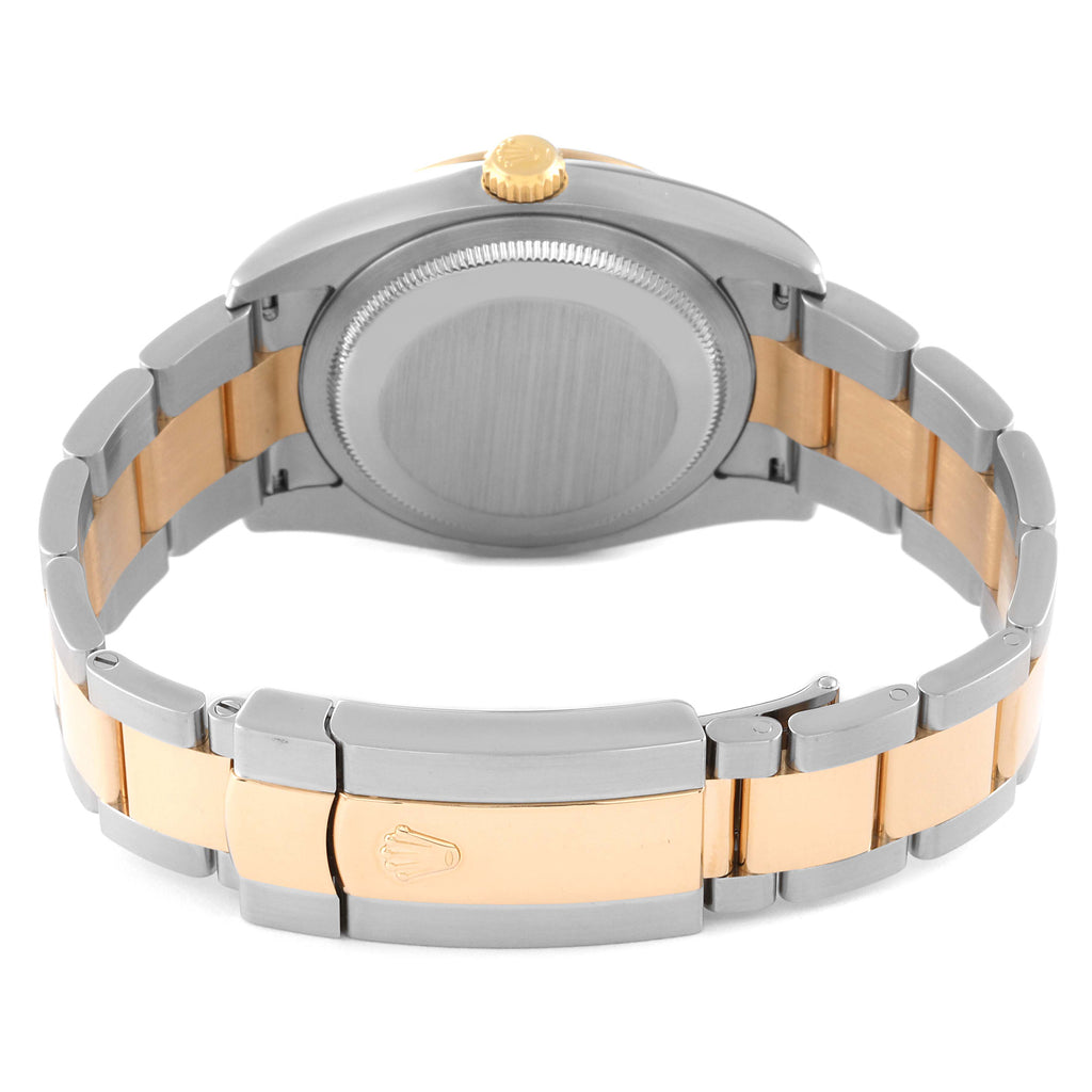 Rolex Datejust Turnograph Steel Yellow Gold Champagne Dial Mens Watch 116263