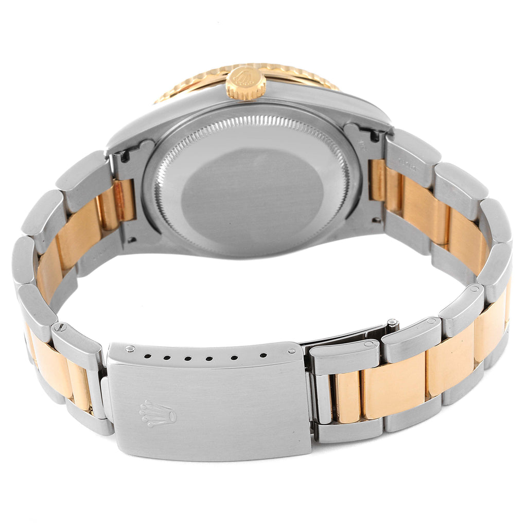 Rolex Datejust Turnograph Steel Yellow Gold Champagne Dial Mens Watch 16263