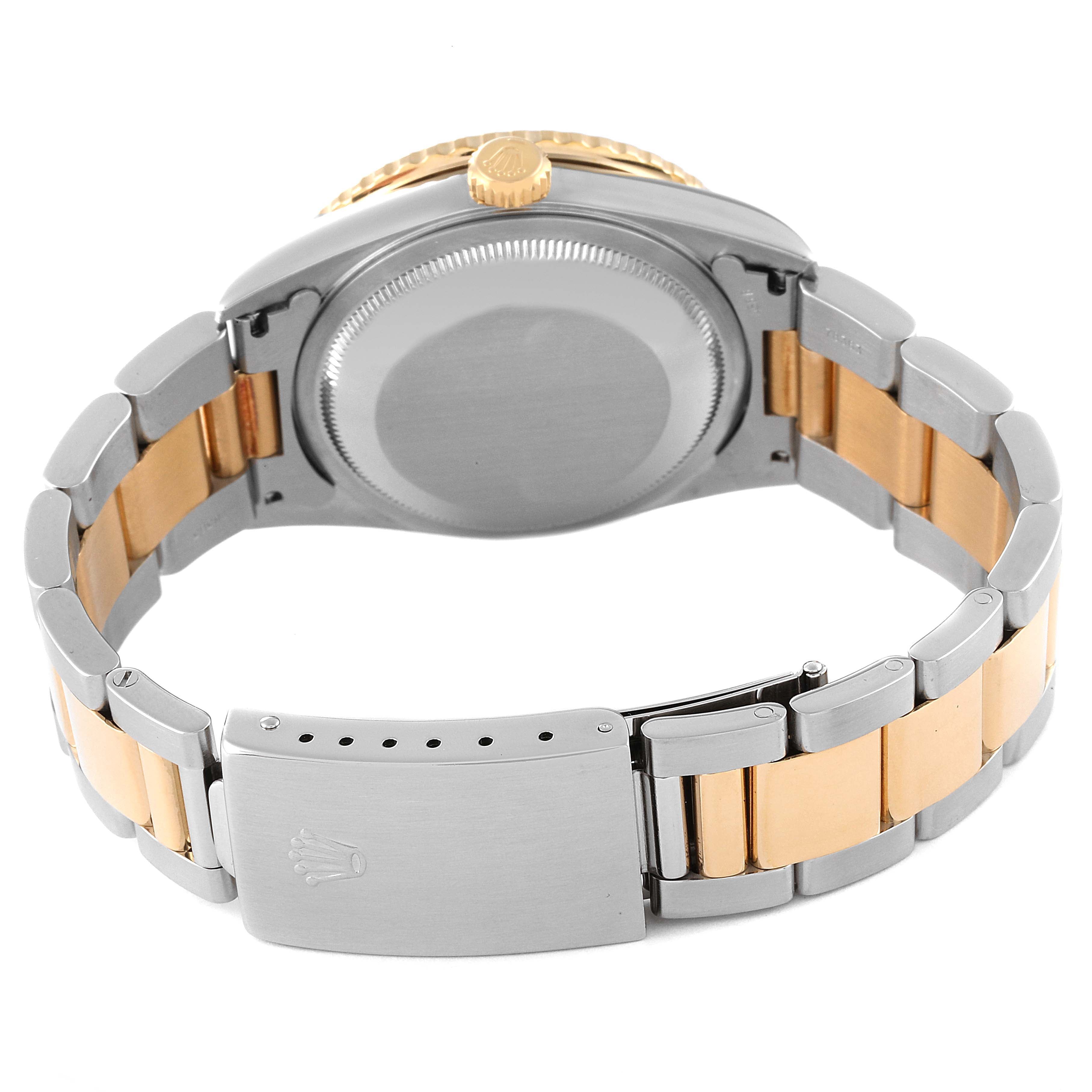 Rolex Datejust Turnograph Steel Yellow Gold Champagne Dial Mens Watch 16263
