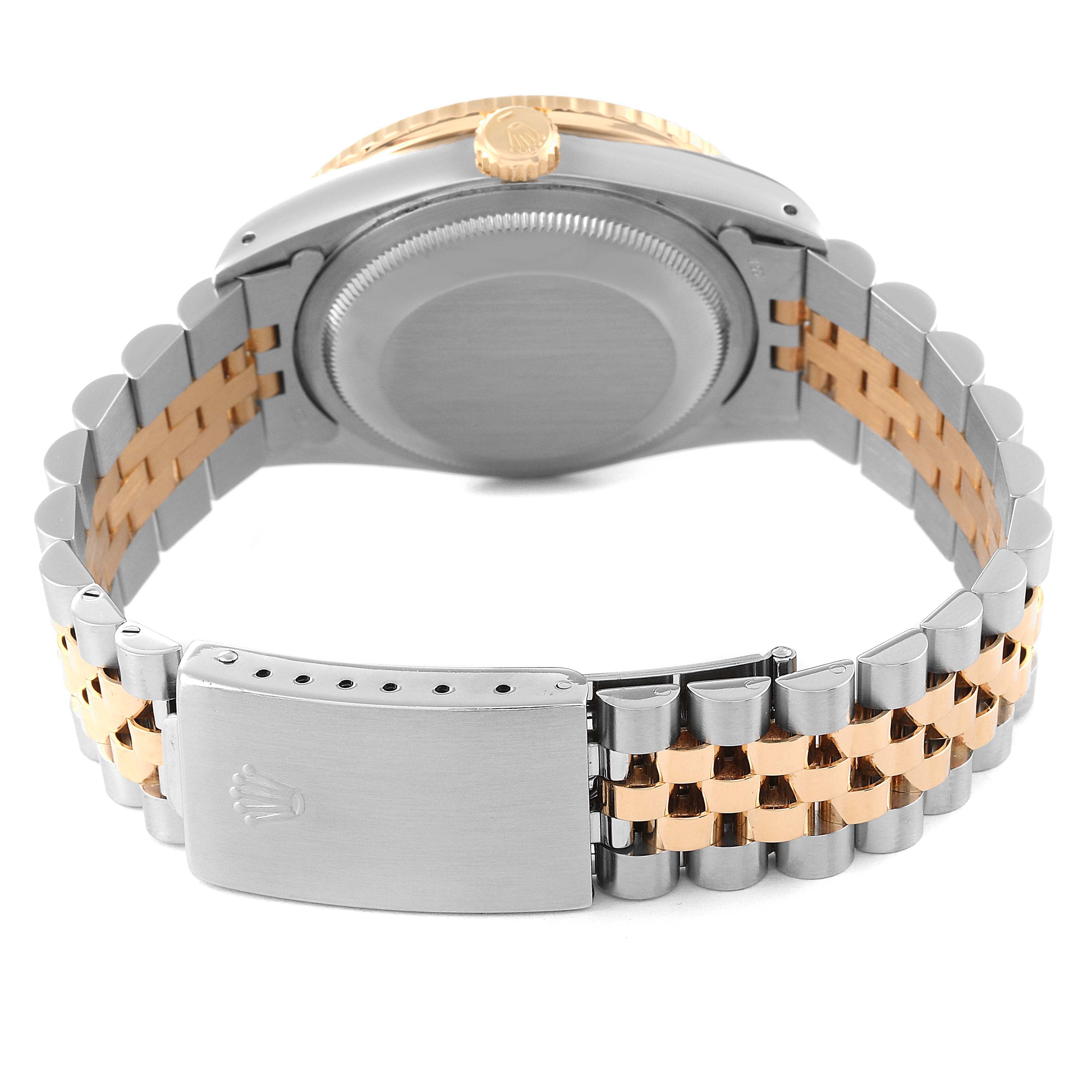 Rolex Datejust Turnograph Steel Yellow Gold Ivory Dial Mens Watch 16263