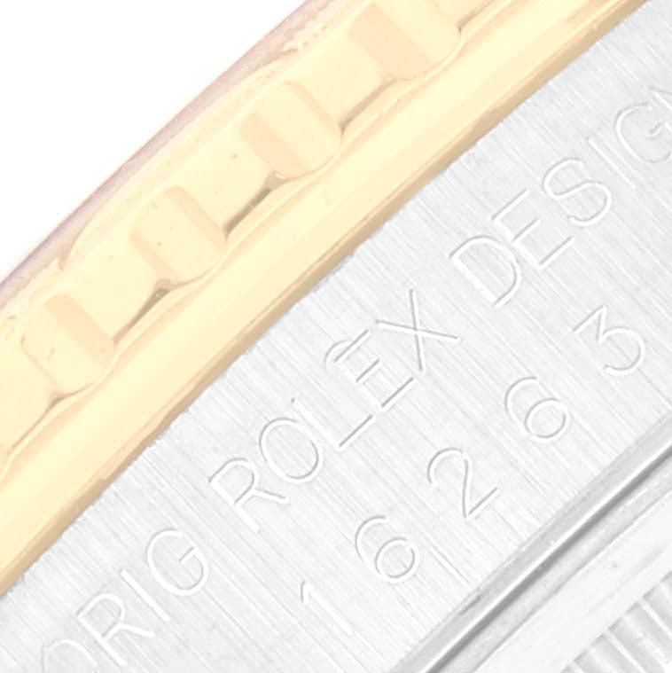 Rolex Datejust Turnograph Steel Yellow Gold Ivory Dial Mens Watch 16263
