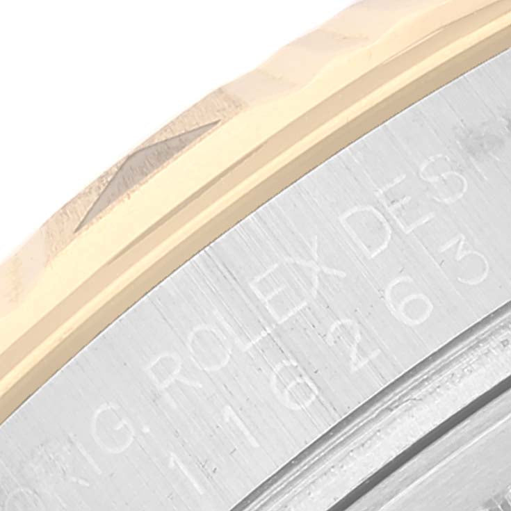 Rolex Datejust Turnograph Steel Yellow Gold Mens Watch 116263 Box Service Card