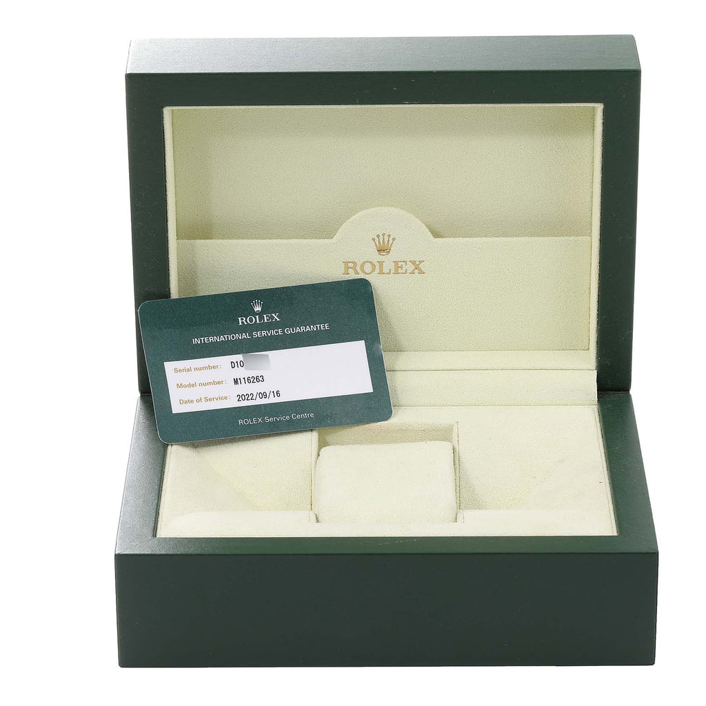 Rolex Datejust Turnograph Steel Yellow Gold Mens Watch 116263 Box Service Card