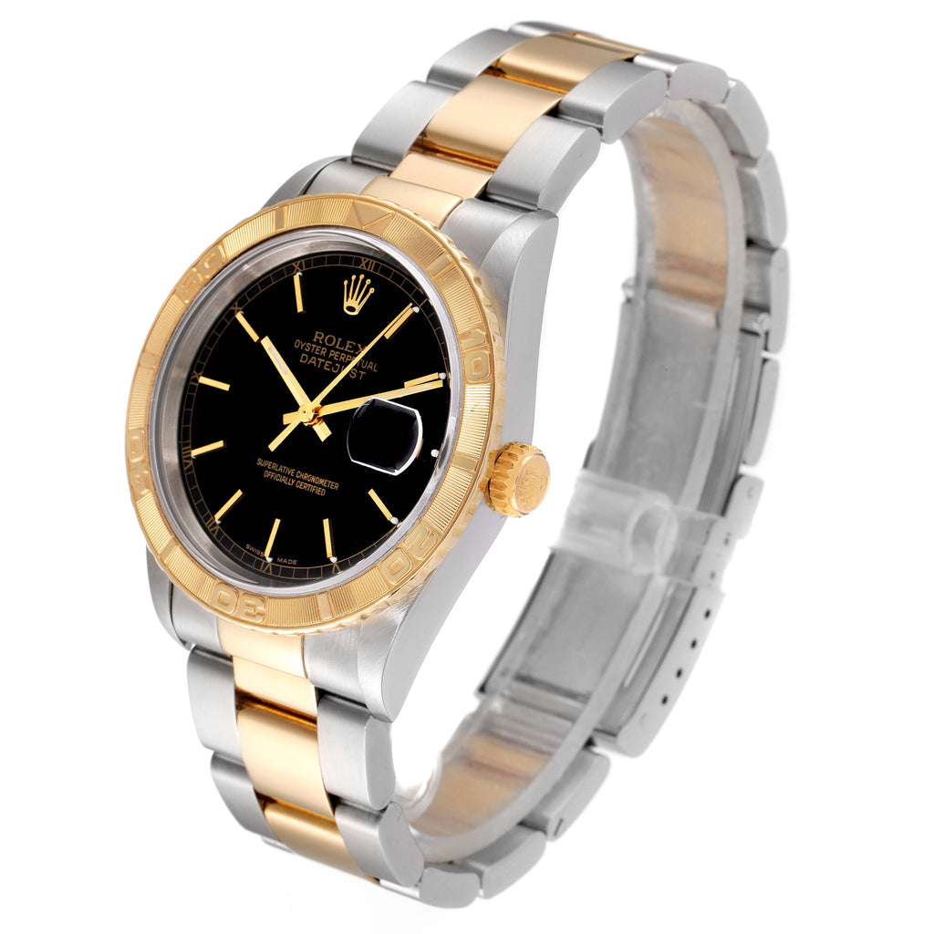 Rolex Datejust Turnograph Steel Yellow Gold Mens Watch 16263 Box