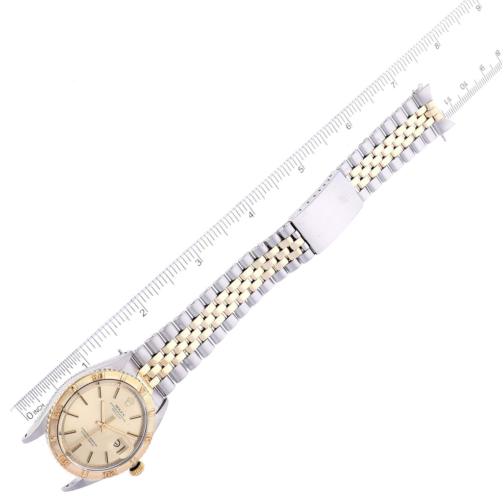 Rolex Datejust Turnograph Steel Yellow Gold Vintage Mens Watch 1625