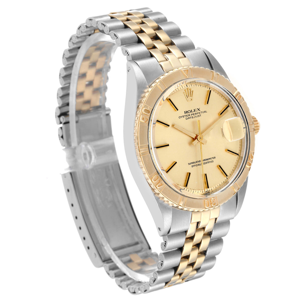 Rolex Datejust Turnograph Steel Yellow Gold Vintage Mens Watch 1625