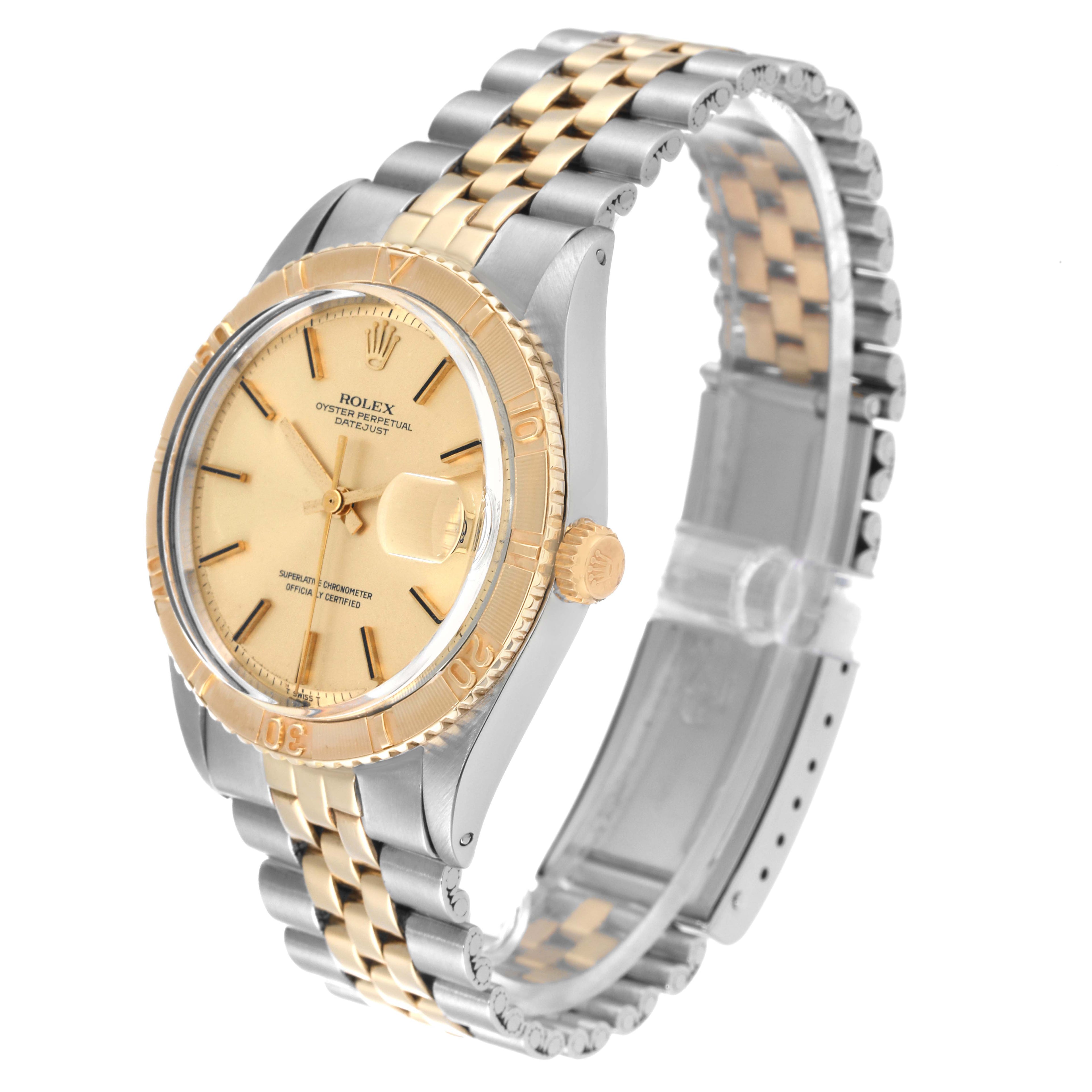 Rolex Datejust Turnograph Steel Yellow Gold Vintage Mens Watch 1625