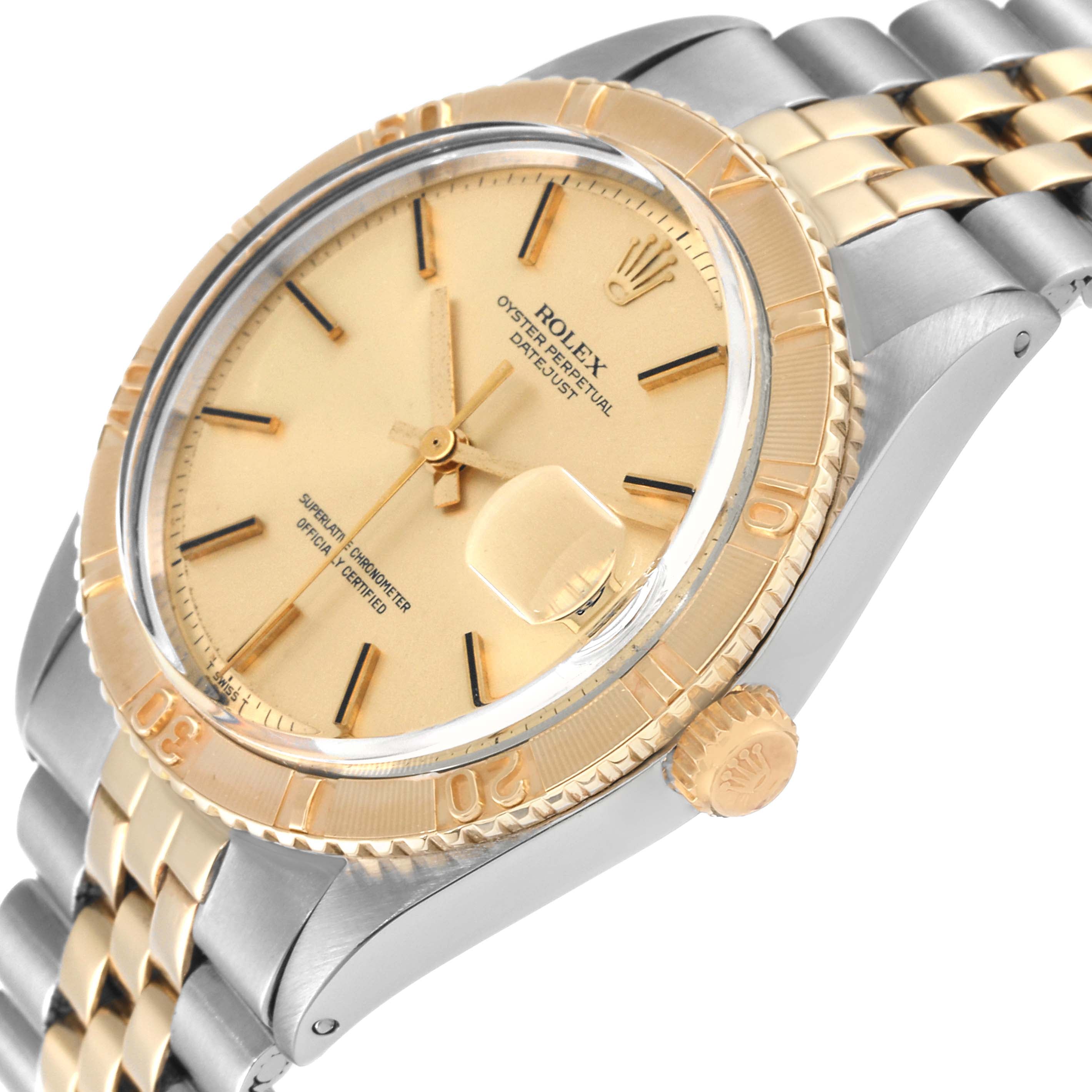 Rolex Datejust Turnograph Steel Yellow Gold Vintage Mens Watch 1625