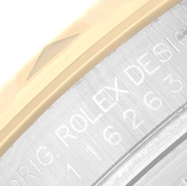 Rolex Datejust Turnograph Steel Yellow Gold White Dial Watch 116263 Box Papers