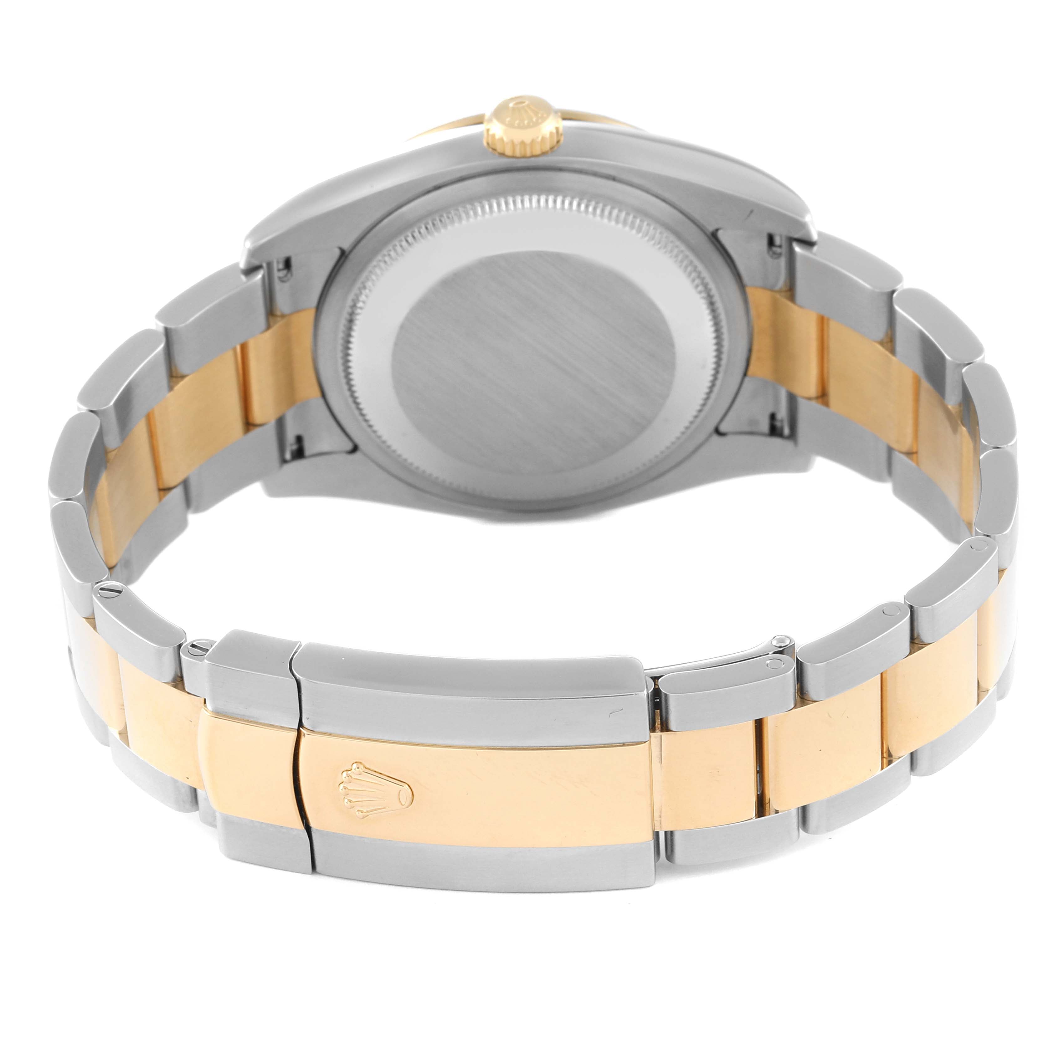 Rolex Datejust Turnograph Steel Yellow Gold White Dial Watch 116263 Box Papers