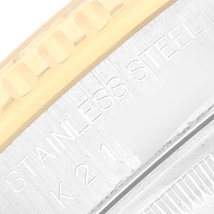 Rolex Datejust Turnograph Steel Yellow Gold White Dial Watch 16263