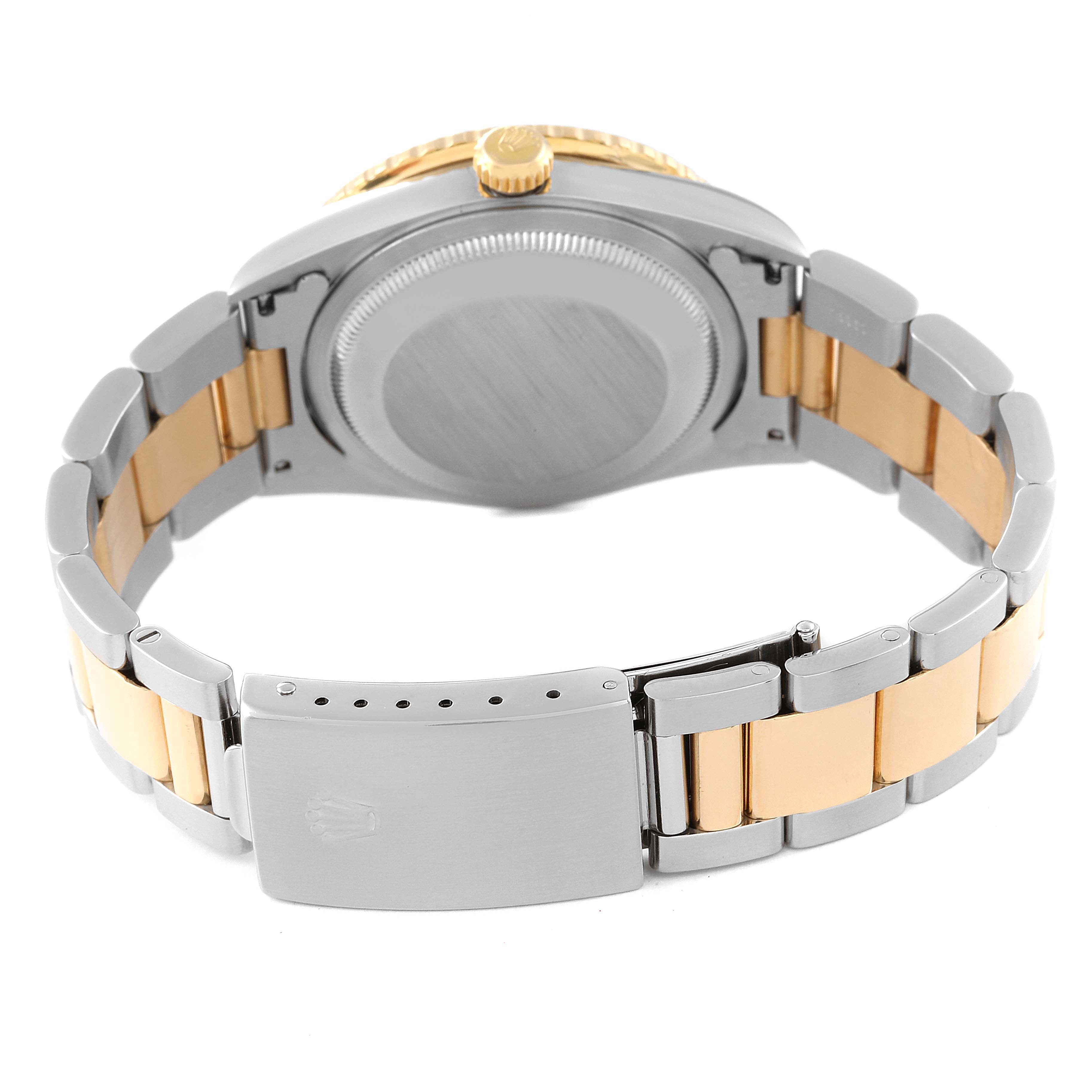 Rolex Datejust Turnograph Steel Yellow Gold White Dial Watch 16263 Box Papers