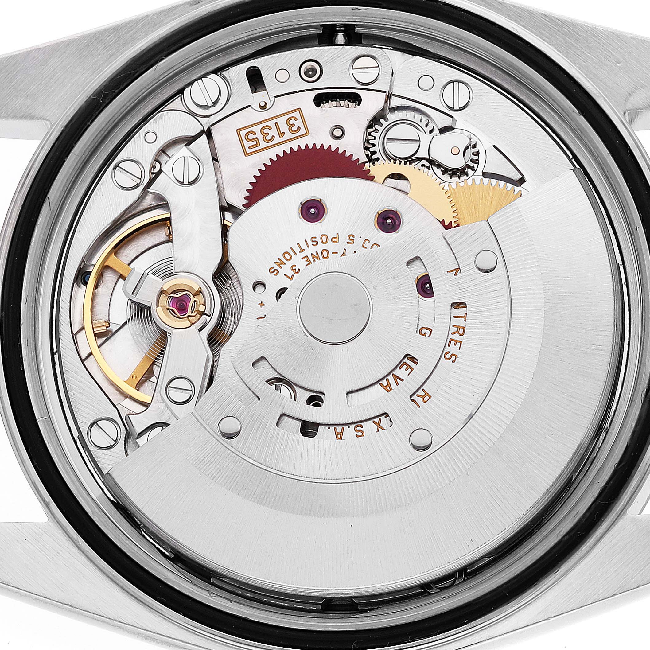 Rolex Datejust White Dial Fluted Bezel Steel White Gold Mens Watch 16234