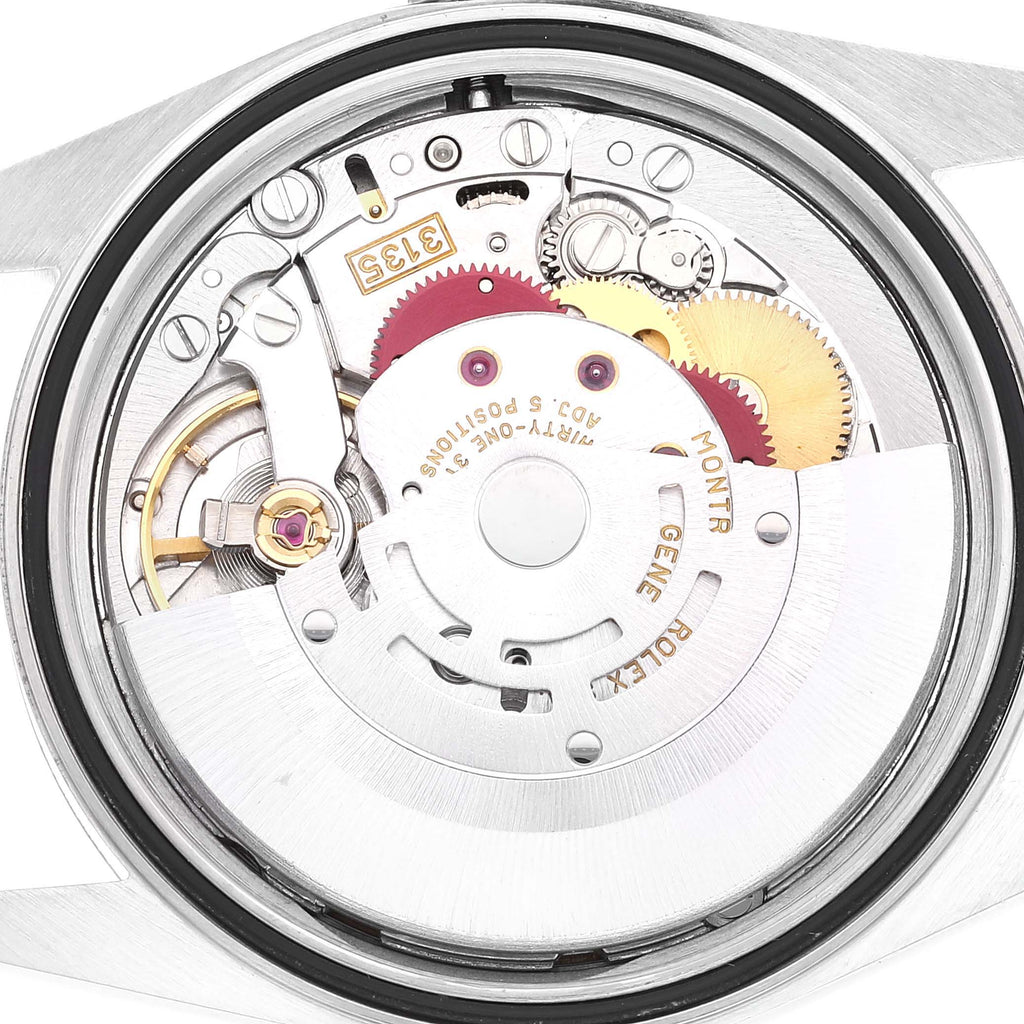 Rolex Datejust White Dial Fluted Bezel Steel White Gold Watch 16234 Box Papers