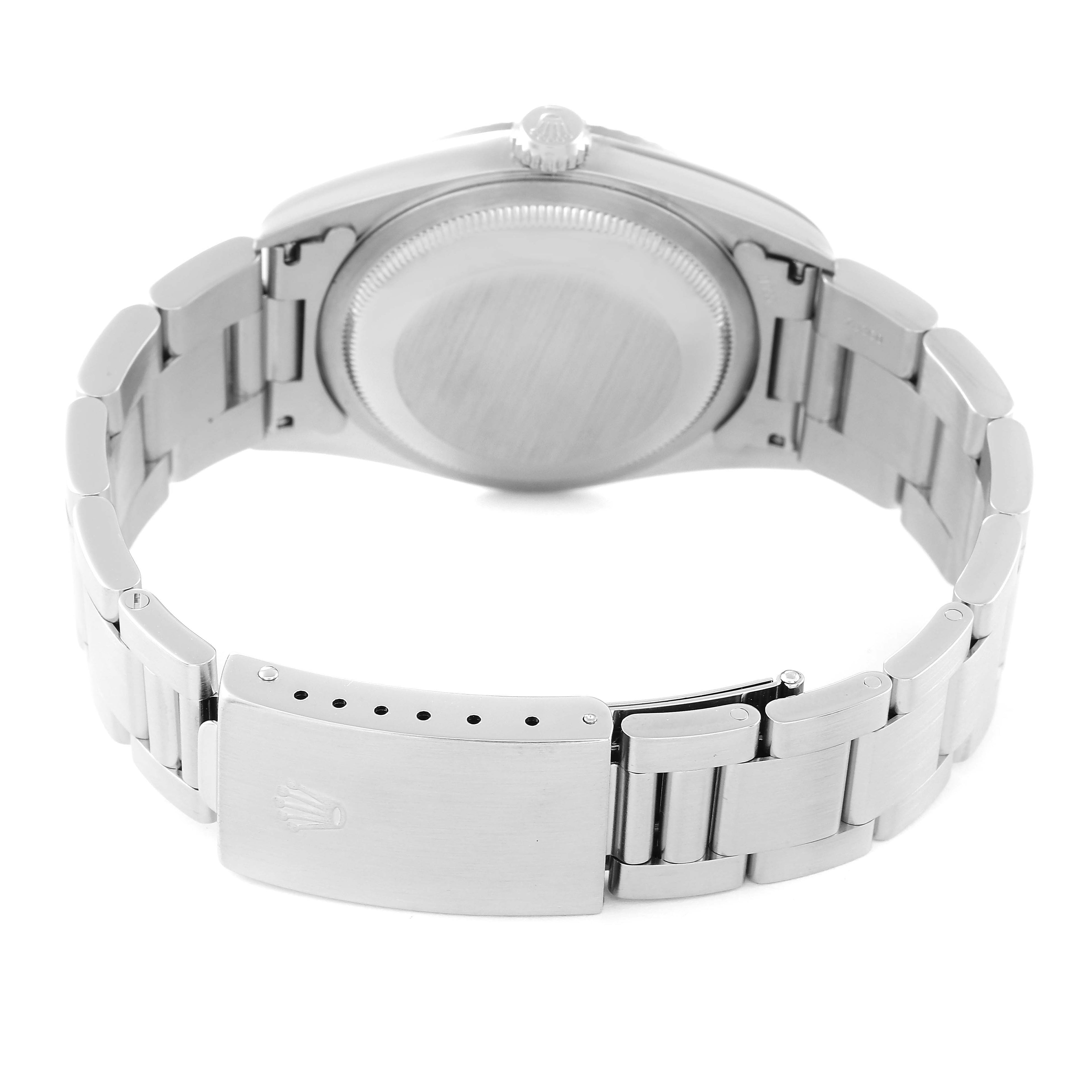 Rolex Datejust White Dial Fluted Bezel Steel White Gold Watch 16234 Box Papers