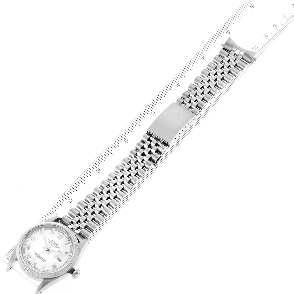 Rolex Datejust White Dial Jubilee Bracelet Steel Mens Watch 16220