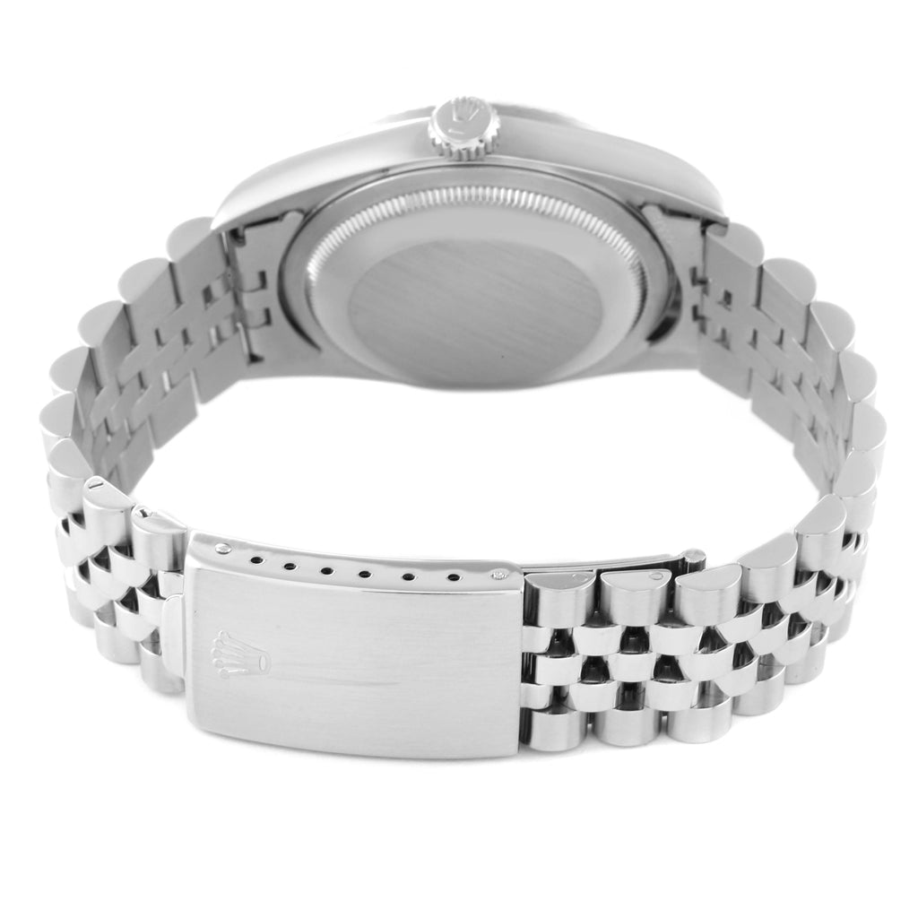 Rolex Datejust White Dial Jubilee Bracelet Steel Mens Watch 16220 Box Papers
