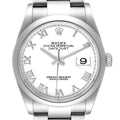 Rolex Datejust White Dial Oyster Bracelet Steel Mens Watch 126200 Box Card