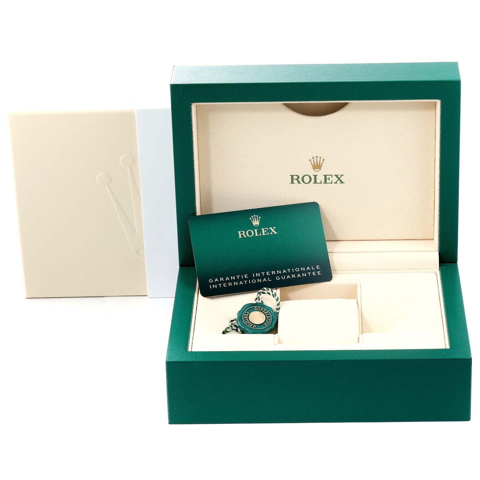 Rolex Datejust White Dial Oyster Bracelet Steel Mens Watch 126200 Box Card